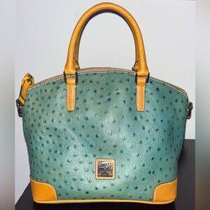 Dooney & Bourke Teal Ostrich Satchel